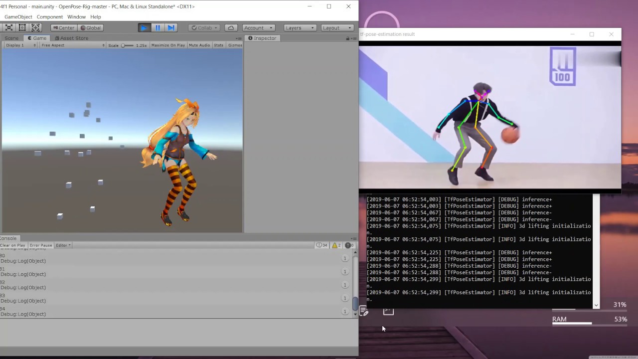 Pose Classification results into Unity Webgl using browser scripting. -  YouTube