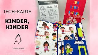 Tech-Karte Kinder, Kinder | Anfänger geeignet | Tutorial | Basteln mit Papier | #Pappyjon #StampinUp