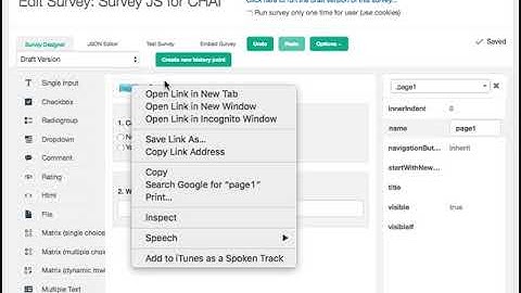 DiSARM - SurveyJS walkthrough