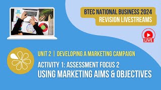 How to Use Marketing Aims & Objectives (AF2) for BTEC National Business Unit 2