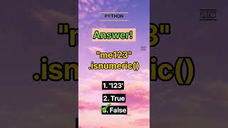 Celebrity python isnumeric method function#quiz #python #pythontutorial #pythonprogramming #pythonforbeginners Profile