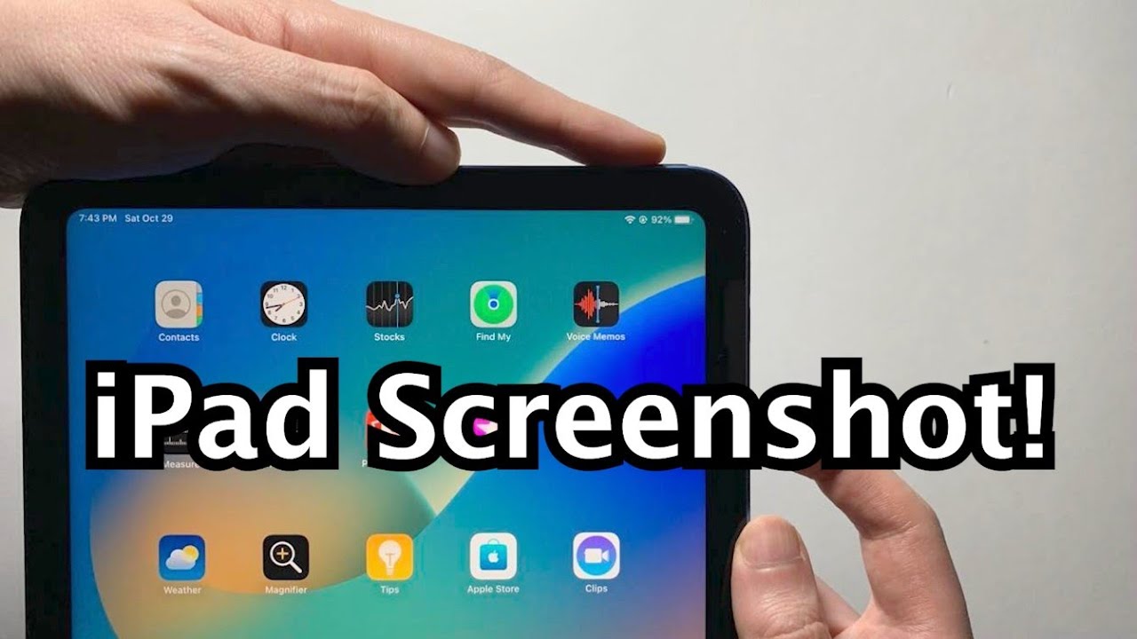 How To Screenshot On Ipad 10th Gen Or Any Ipad Youtube