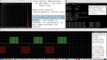 DiY Bob Beck Brain Tuner with Pulse Density Modulation, 220uS pulse width: pulse density(1-15 pps)