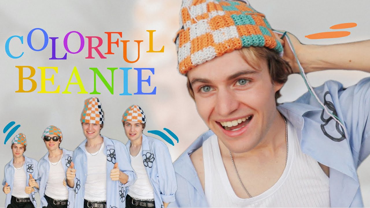 COLORFUL CHECKERED BEANIE | CROCHET TUTORIAL - YouTube