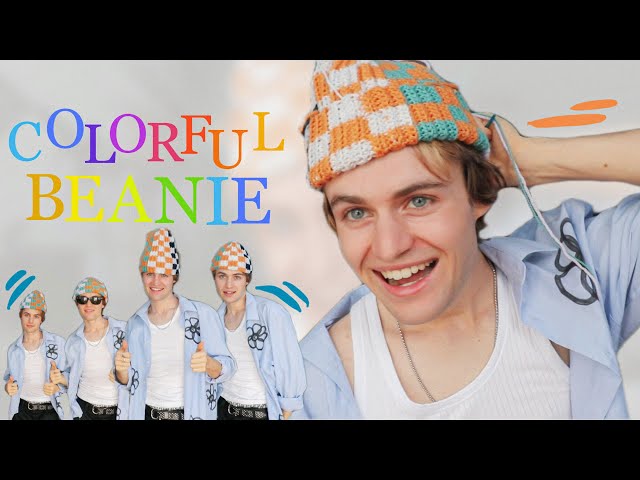 COLORFUL CHECKERED BEANIE | CROCHET TUTORIAL - YouTube