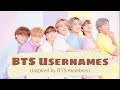 BTS Usernames | Usernames inspired by BTS Members | AESTHLOVE