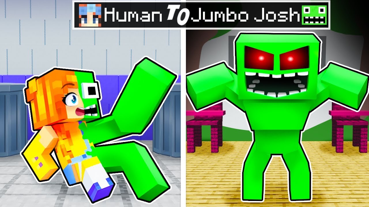 From Human to JUMBO JOSH in Minecraft! 