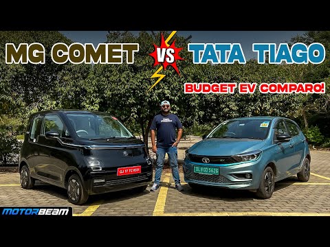 MG Comet vs Tata Tiago - Which Budget EV To Buy? | MotorBeam