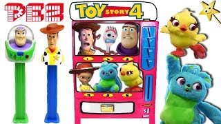 TOY STORY 4 PEZ Candy Machine Game w/ Toy Story PEZ Dispensers, Candy, Toys &amp; Surprises