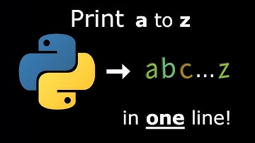 How to print a to z in Python