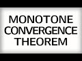 116 the monotone convergence theorem for sequences