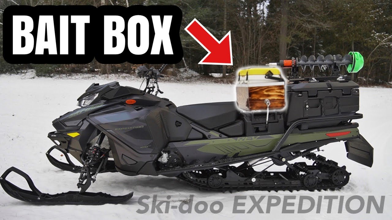 DIY Bait Bucket Carrier For Snowmobile! Skidoo Expedition Mods YouTube