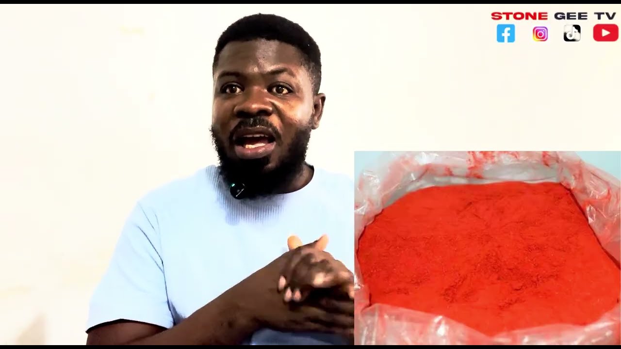 Eiiiii SO THERE’s NOTHING LIKE TOMATO 🍅 POWDER BUT CHEMICAL MIX WITH MAIZE CHAFF 😳 #youtubefeed 
