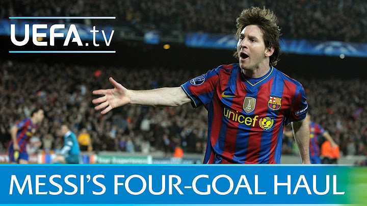 Messi scores four goals - Barcelona v Arsenal in 2010