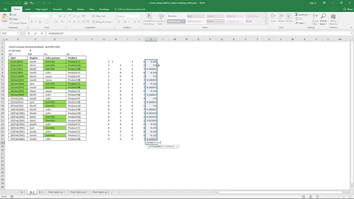 Count unique distinct values meeting criteria [Array Formula]