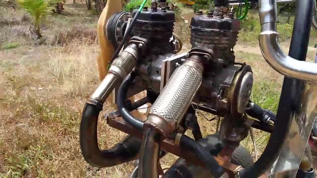 Twin engine | Paramotor Homemade | Yamaha VR 150 - YouTube