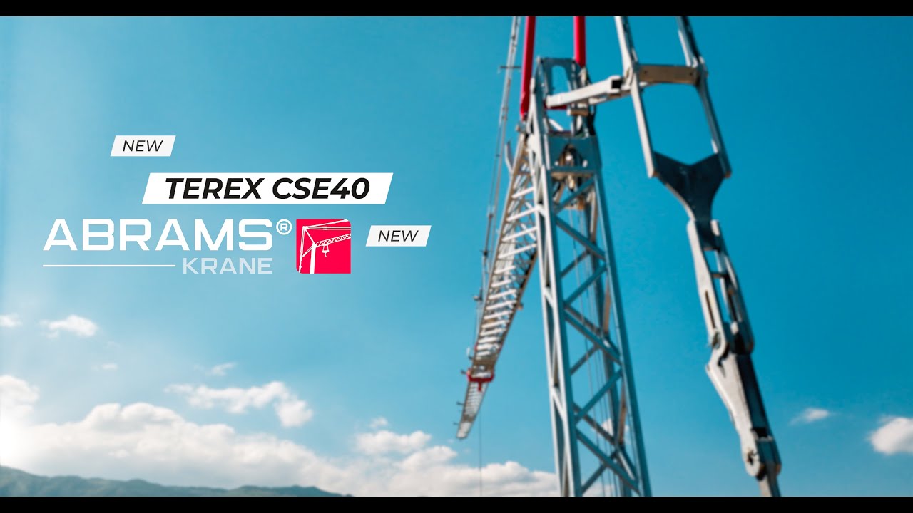 Terex CSE40 Self Erecting Tower Crane I Presented by Abrams Krane GmbH