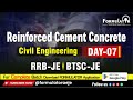 Day-07 BTSC JE & RRB JE | Reinforced Cement Concrete (RCC) Concepts Through Questions