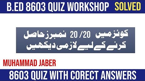 8603 Quiz PDF With Right Answer 💯 (1 to 125) Quiz by Muhammad Jaber