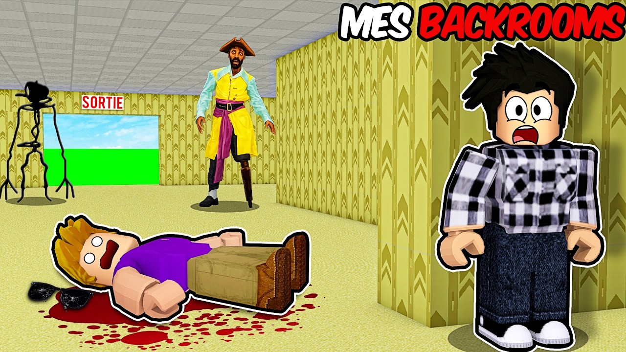CONSTRUIS et ÉCHAPPE-TOI des Backrooms de Roblox...