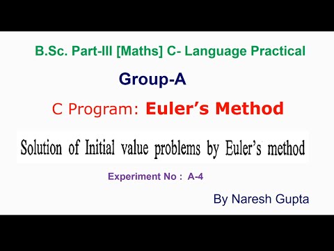 Euler's Method in C | Solution of Initial value Problems by Euler's Method