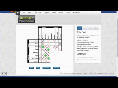 Logic Puzzle #58 || 17.07.20 || 3*4 Easy || Puzzle Baron