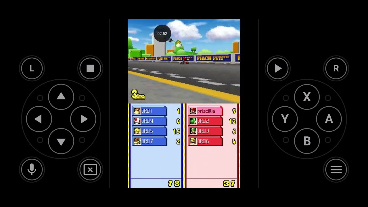 Je joue à Mario kart ds sur ma r4