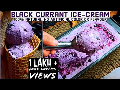 Black Currant Ice Cream Recipe With Homemade Black Grapes Crush