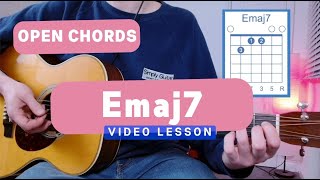 Open Chords Navigating Emaj7 Simply Guitar Lesson
