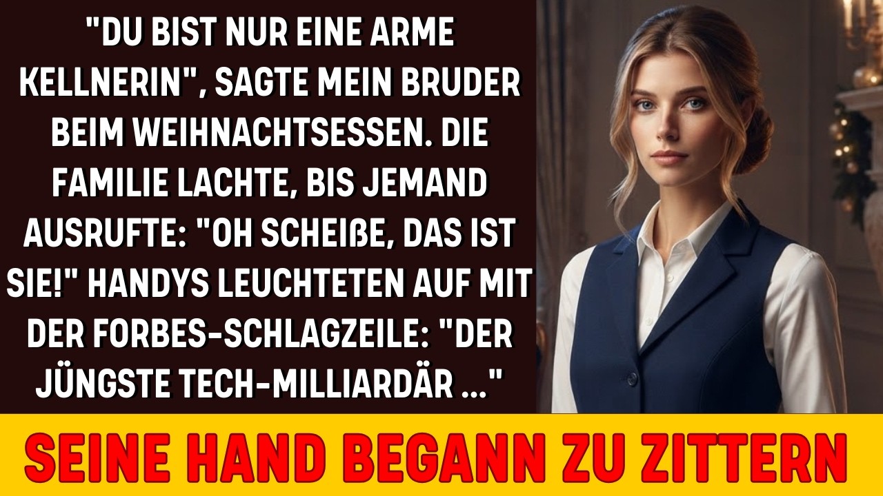 „Genieß die Show“, flüsterte ich, während mein Bruder Lukas vor der ganzen Familie über mich lachte – über die Kellnerin, die an Weihnachten sein Wein einschenkte. Er wusste nicht, dass die...