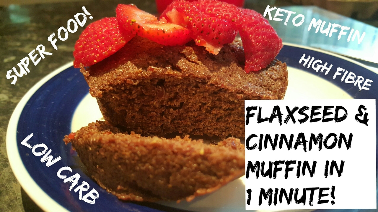My Superfood Flaxseed & Cinnamon Muffin made in 60 seconds Low Carb