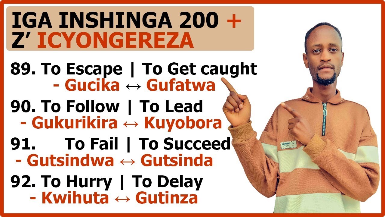 Menya Inshinga (200) Zingenzi Zo Mucyongereza(ushaka kwiga byumwihariko text us on tssp 0798896283)