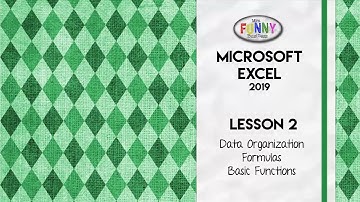 Excel 2019 Lesson 2