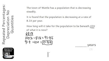Repeated Percentages: Depreciation No Quantities (Grade 7) - OnMaths GCSE Maths Revision