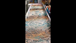 Creating a Custom Silk Scarf with the Art of Ebru / Painting on Water / Marbling / Wearable Art