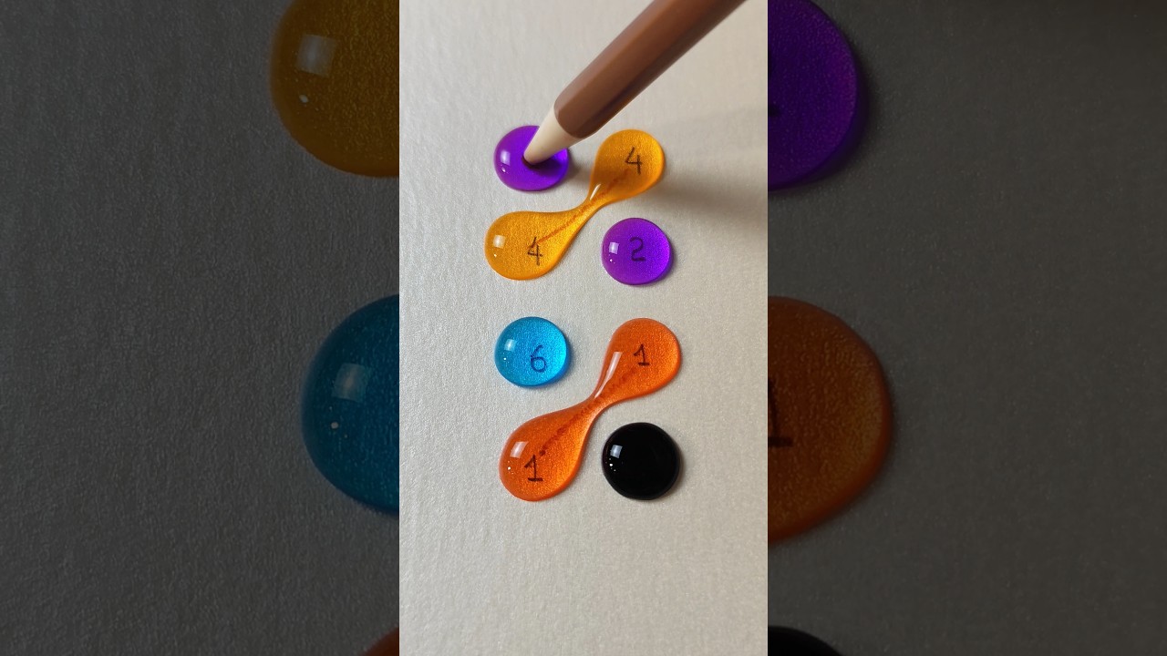 Яркие цветные капли воды 🟤⚫ 