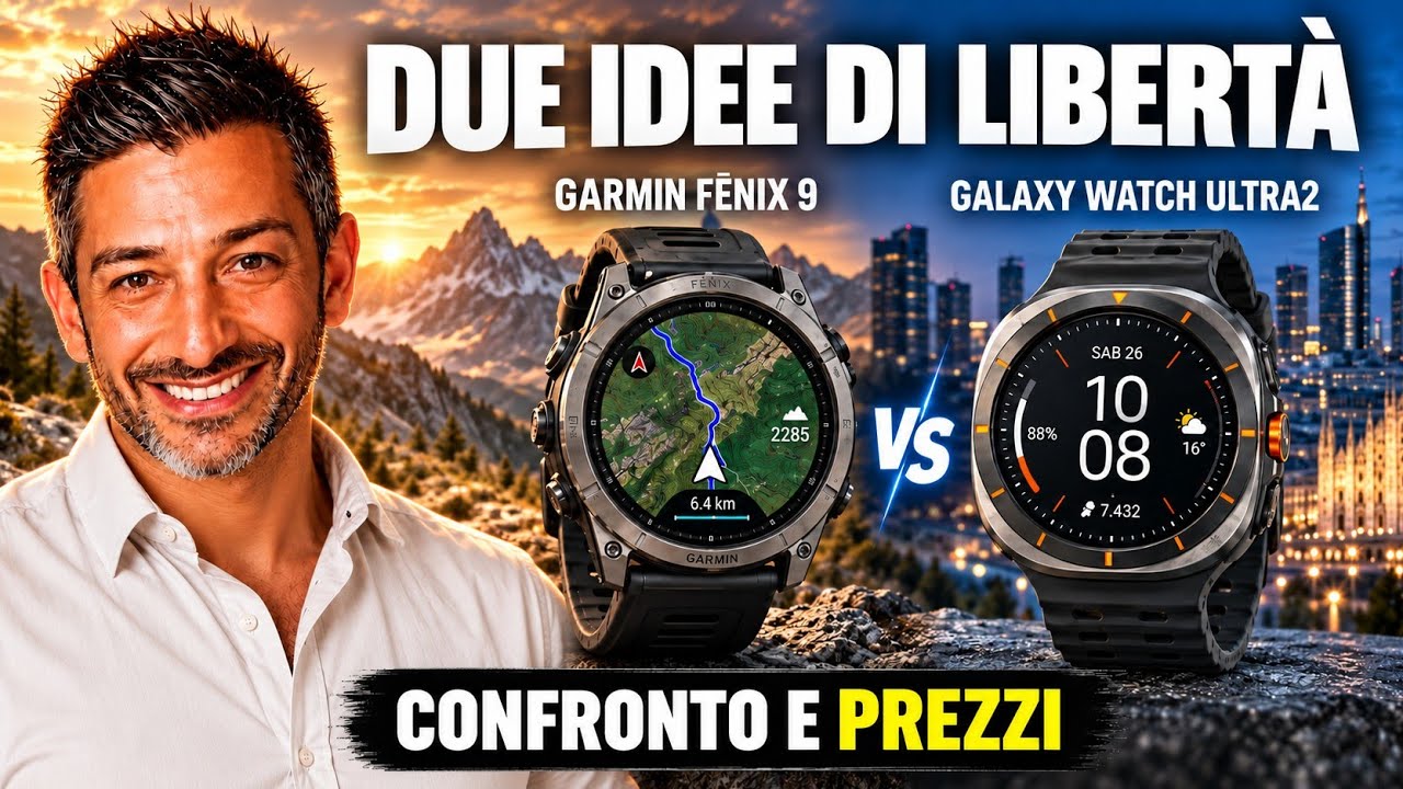 Copertina del video Garmin Fenix 9 vs Samsung Galaxy Watch Ultra 2: quanto “Ultra” ti serve davvero?