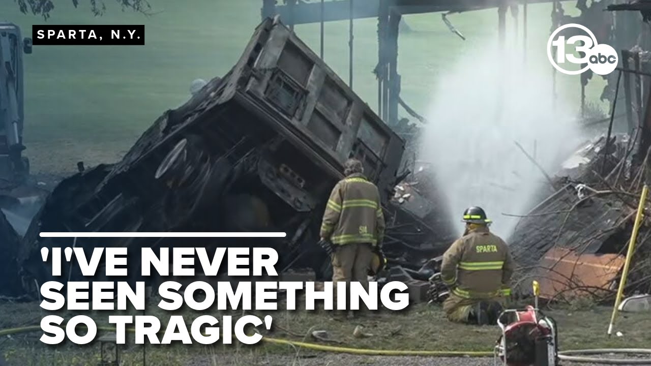 89-year-old woman killed as dump truck crashes into home, sparks fire ...