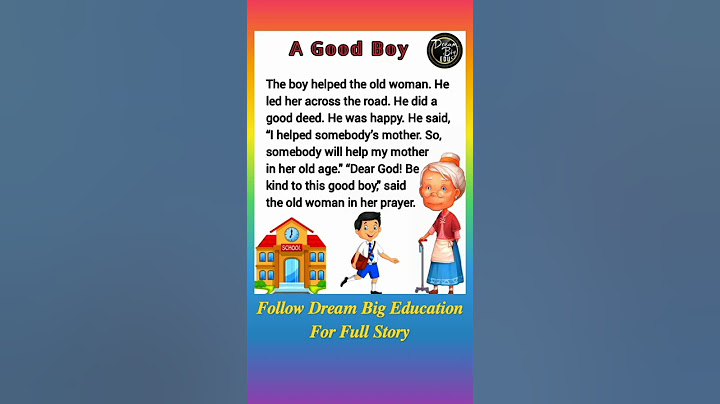 𝑨 𝑮𝒐𝒐𝒅 𝑩𝒐𝒚 | Short Stories | English Stories | Dream Big Education Story Time