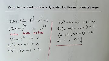 Solve Radical Equations Reducible to Quadratic Form IB AP Pre Calculus - EDEXCEL - GCSE - SAT