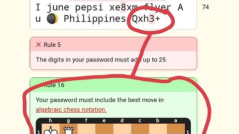 Completing the Algebraic Chess Notation rule in the Password Game