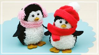 Как сделать Очень Симпатичных Пингвинов из Помпонов / Pom Pom Penguins Making / DIY NataliDoma