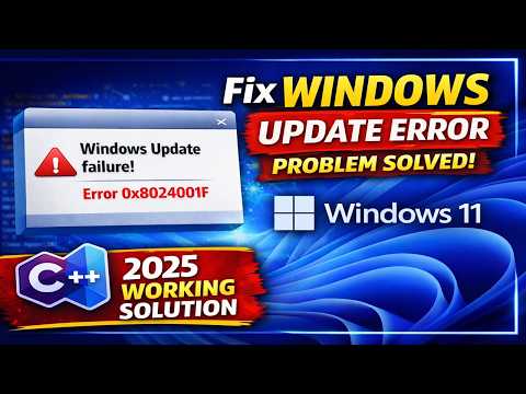 Fix Windows 11 Update Error 0x8024001F | Windows Update Problem Solved (2026 Working Solution)