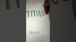 Los títulos son lo más importante de tus apuntes #apuntesbonitos #tips #freenotes #studytok