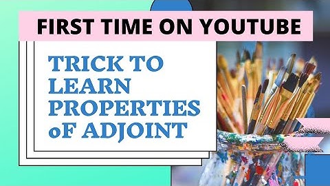 #adjoint #matrices #inverse  Trick to learn all properties of adjoint | Matrices and determinant