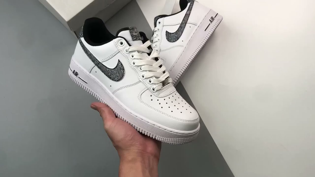 Nike Air Force 1 Low Aztec White Multi Color Silver Black - YouTube