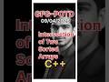 Intersection of Two Sorted Arrays | GFG-POTD | 09/04/2026 | C++ Solution |#coding #gfg #trending