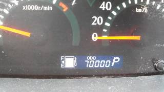 自動車のメーターがちょうど70000kmになりました