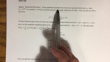 4.7 - Cauchy-Euler Equations (Part 1)