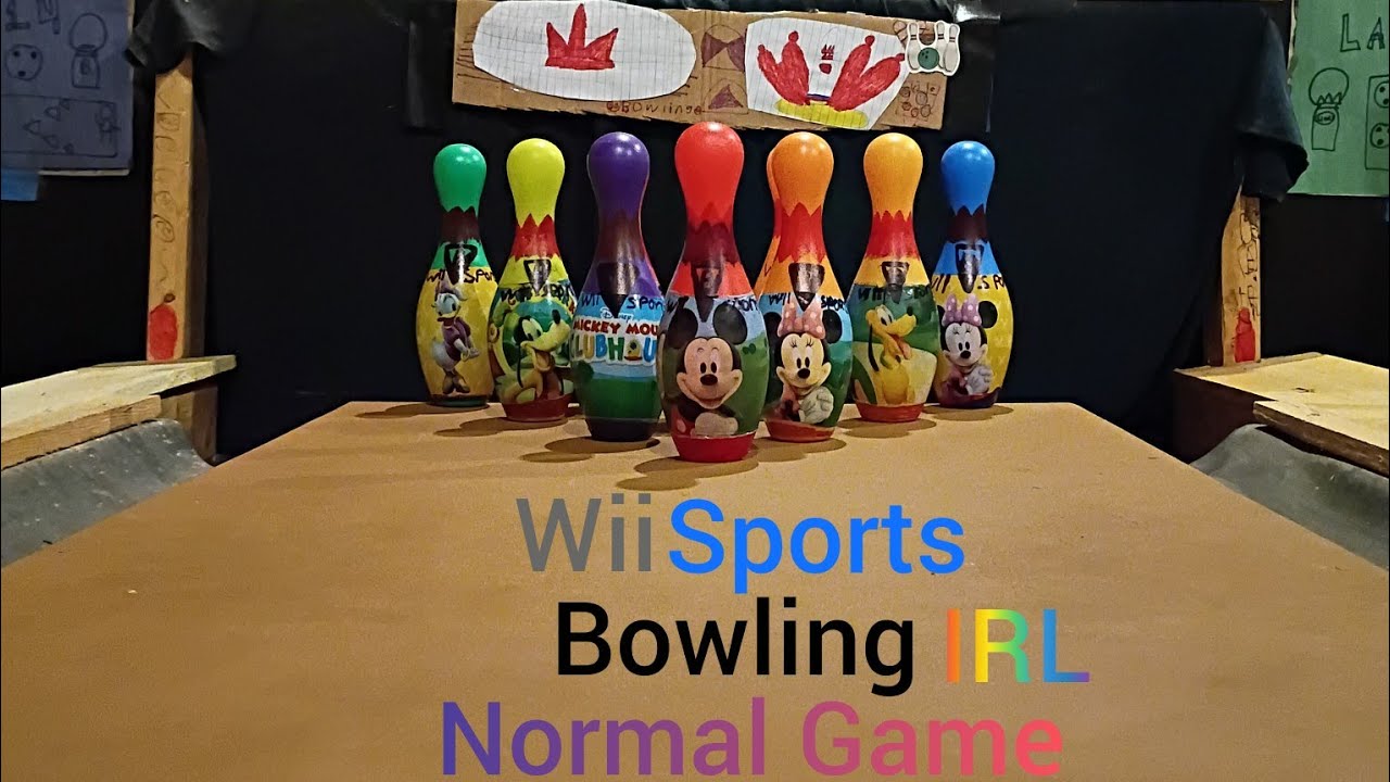 Wii Sports Bowling IRL Normal Game with Pins audio dubbed 